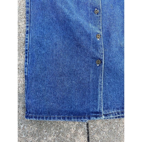 Vintage Zena Womens Jean‎ Skirt Size 3 Acid Washed Front Button Jean Skirt USA - Picture 6 of 16